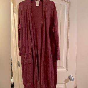 Maroon Long Cardigan